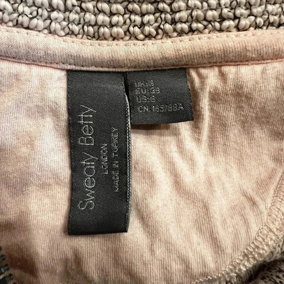 Sweaty Betty Pink Restful Boucle Quarter Zip Sweatshirt Size S - Picture 4 of 6